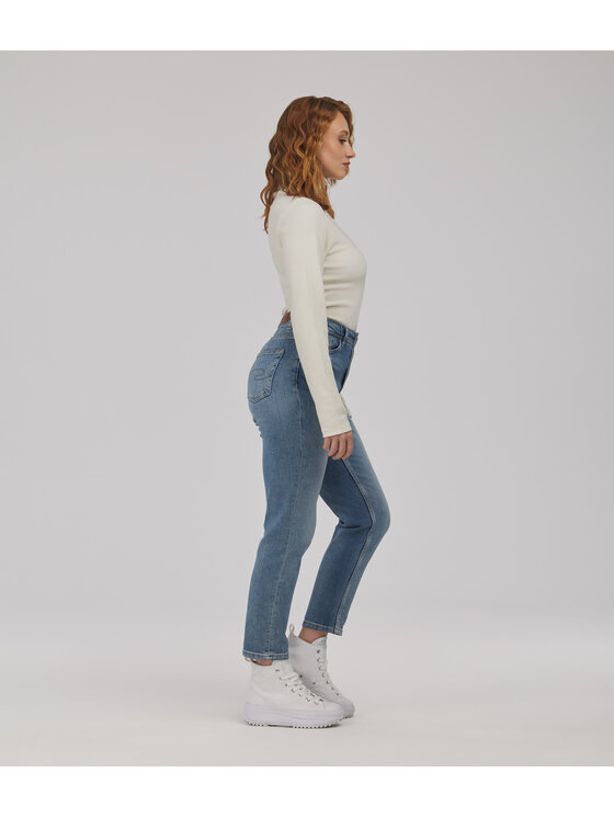 Lee Cooper Lee Cooper Jeansy MATEA Niebieski Mom Fit