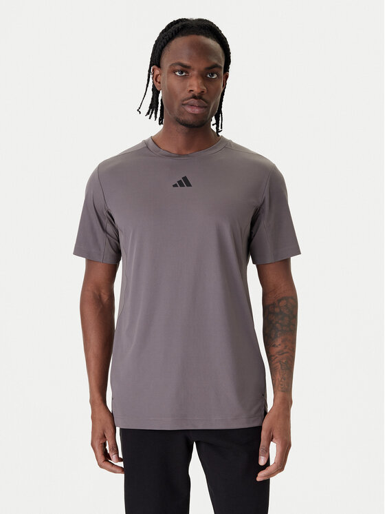 adidas Tricou tehnic D4T PrimeLift 3 Stripes KE9936 Gri Regular Fit