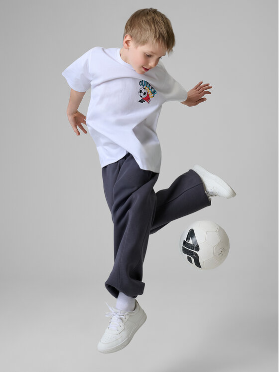 4F 4F T-Shirt PLAY SEASON Biały Loose Fit