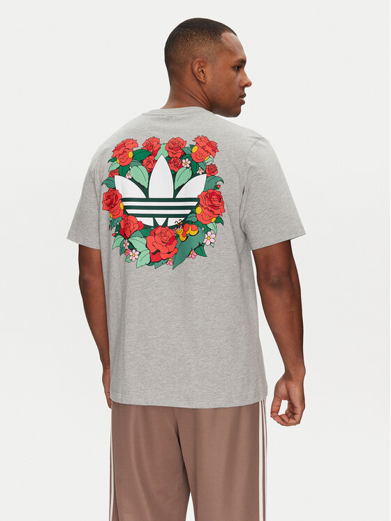 adidas adidas T-Shirt JN7031 Šedá Loose Fit