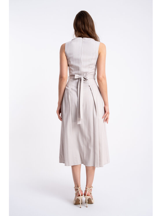 CLICK CLICK Sukienka letnia 70-851 Beżowy Comfortable Fit