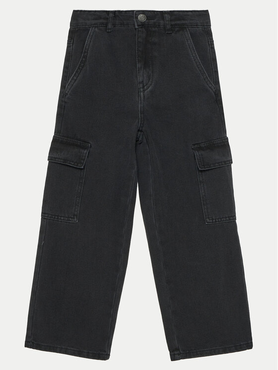 NAME IT Džínsy 13220709 Čierna Wide Leg