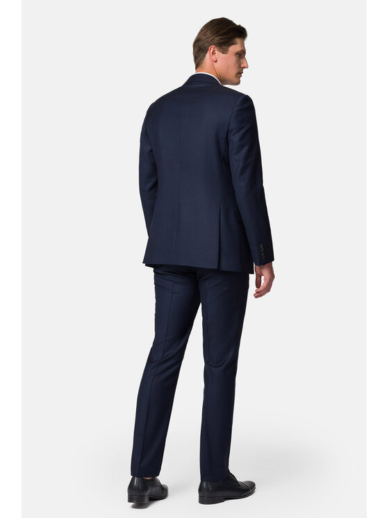 Lancerto Lancerto Garnitur Jukon GA073123000011 Granatowy Slim Fit