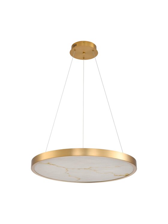 MIAhome MIAhome Lampa wisząca ALCHEMY LED złoty alabaster 60 cm Złoty