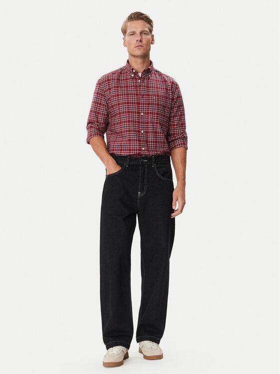 Tommy Hilfiger Tommy Hilfiger Särk Oxford Tartan MW0MW44620 Punane Regular Fit