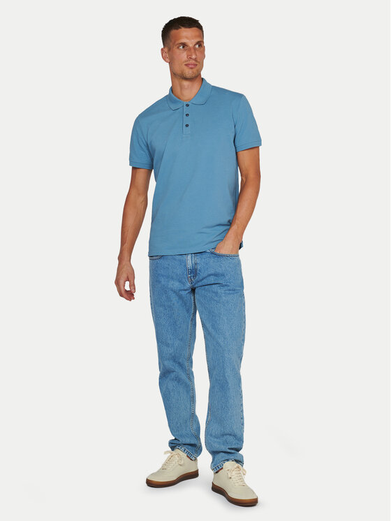 Matinique Matinique Тениска с яка и копчета 30206461 Син Regular Fit