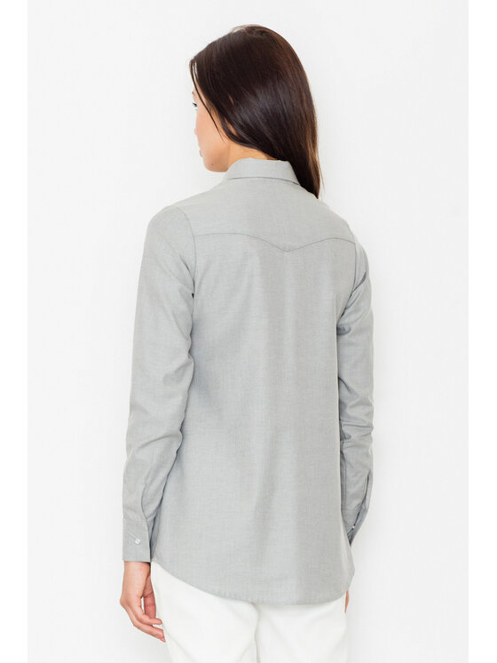 FIGL FIGL Košile M492 Šedá Regular Fit