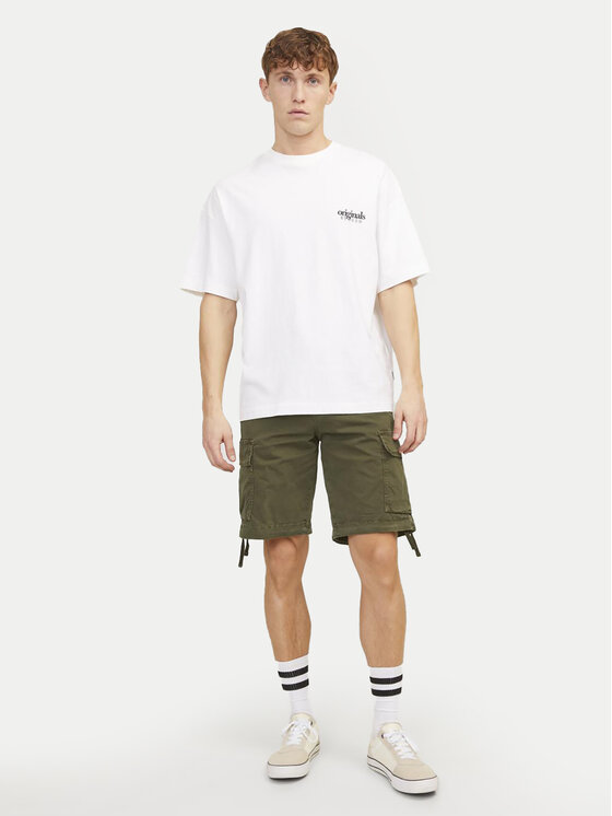 Jack & Jones Jack & Jones Szorty materiałowe Cole 12253122 Zielony Loose Fit