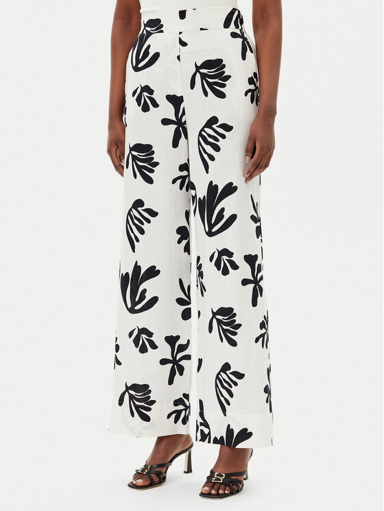 Marella Marella Culottes nohavice Antiope 2513131222200 Biela Regular Fit