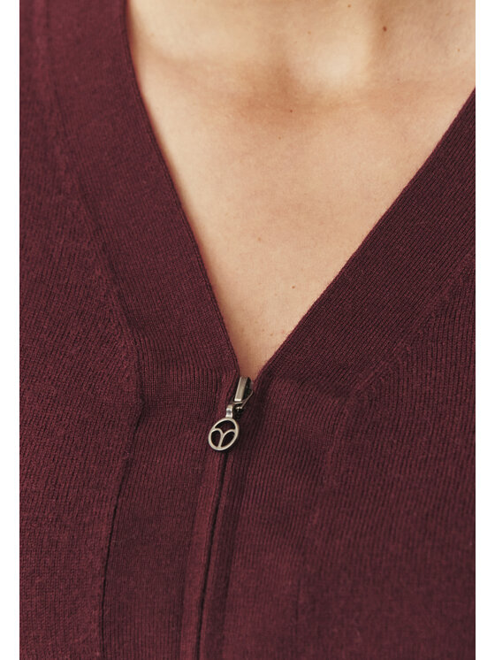 TATUUM TATUUM Sweter PILAR Bordowy Classic Fit