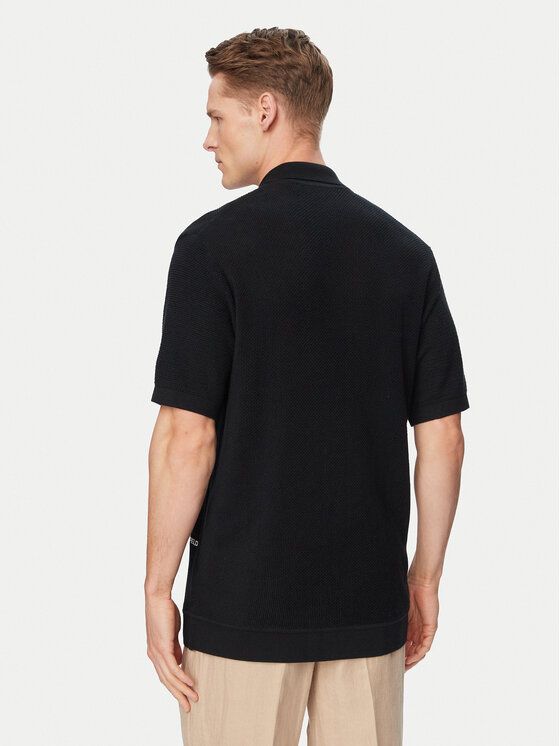 Karl Lagerfeld Jeans Karl Lagerfeld Jeans Tricou polo B2M18028 Negru Relaxed Fit