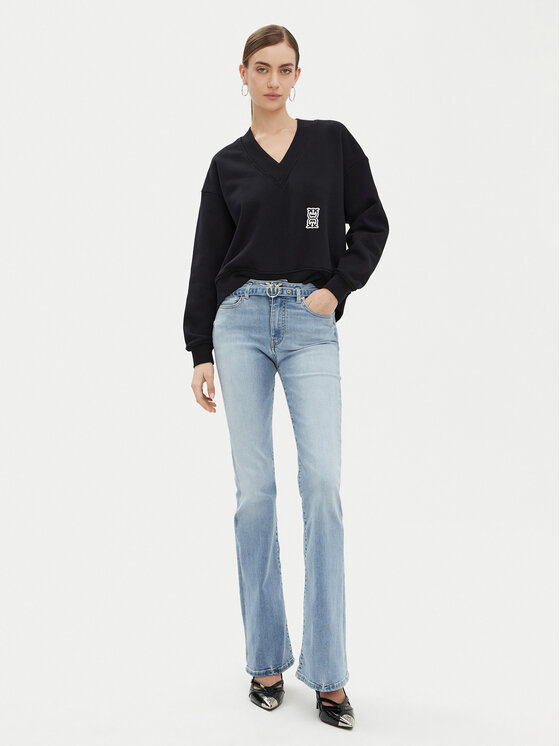 PINKO PINKO Суитшърт Magicmike 103724 Черен Regular Fit