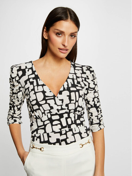 Morgan Morgan Bluse 231-TLOLA Écru Slim Fit