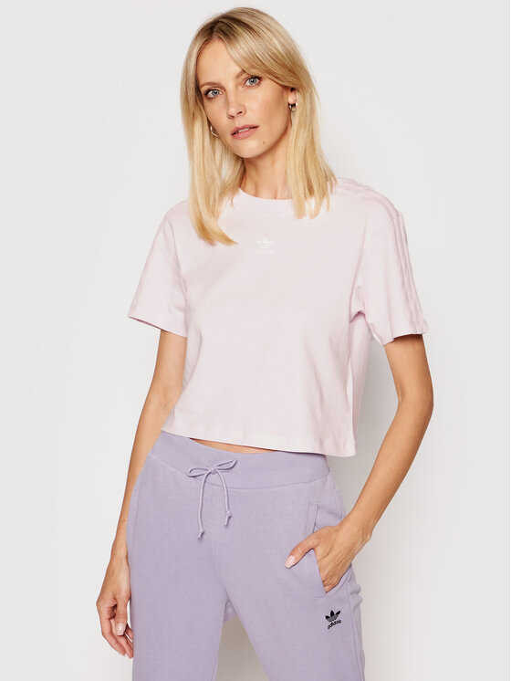 adidas Tričko Tennis Luxure Cropped H56453 Ružová Cropped Fit