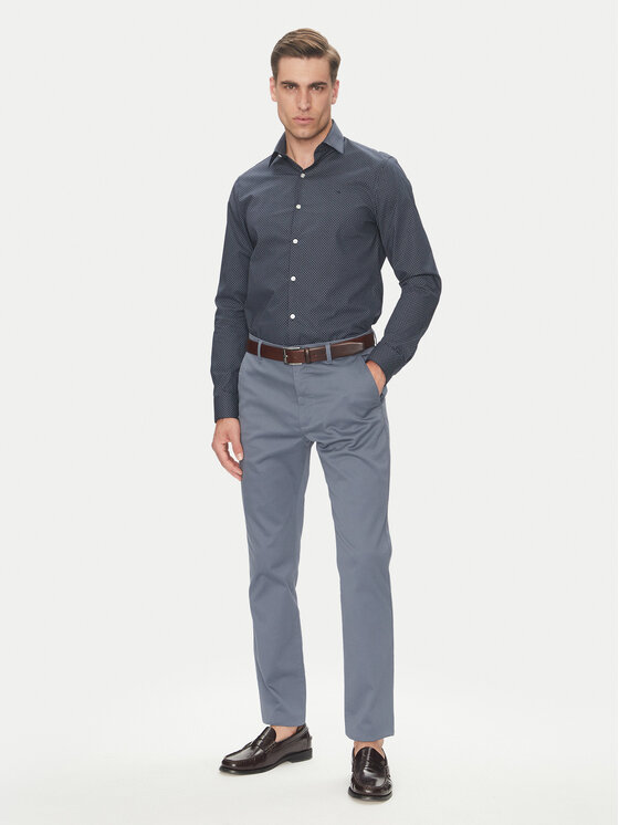 Calvin Klein Calvin Klein Chino nohavice LV040EM633 Sivá Slim Fit
