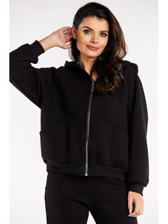 Infinite You Infinite You Mikina M324 Čierna Basic Fit