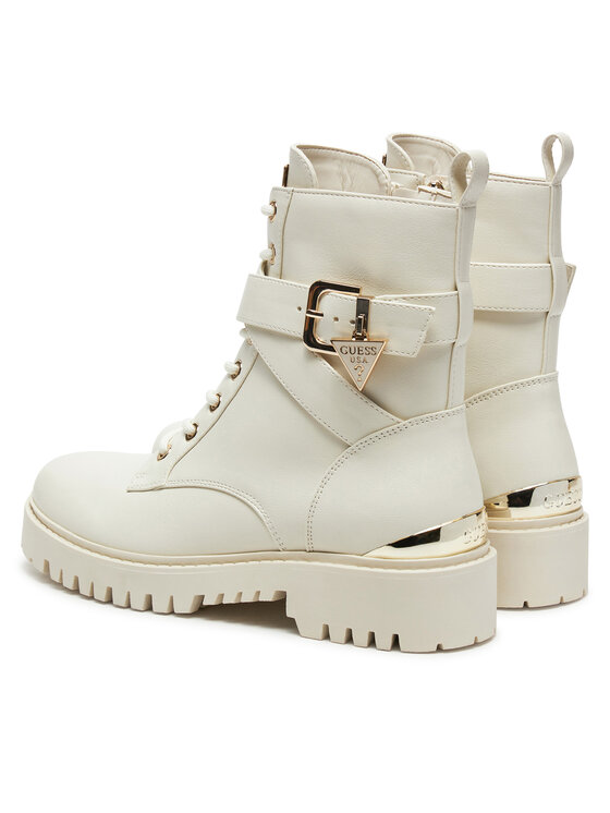 Guess Guess Stiefeletten Olsy FLFOLS ELE10 Écru