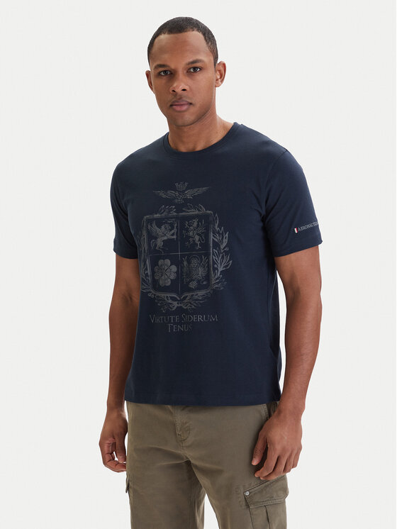 Aeronautica Militare Aeronautica Militare T-Shirt 261TS2540UJ00727 Tmavomodrá Regular Fit