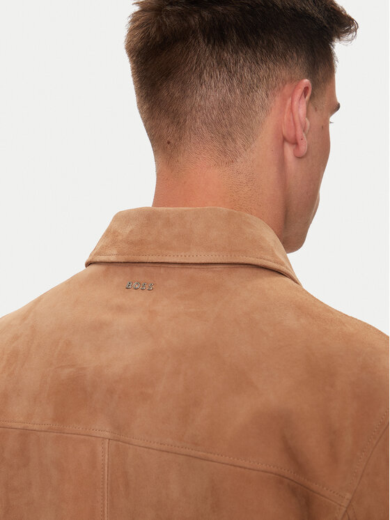 BOSS Boss Кожено яке Malbano4 50510178 Бежов Regular Fit