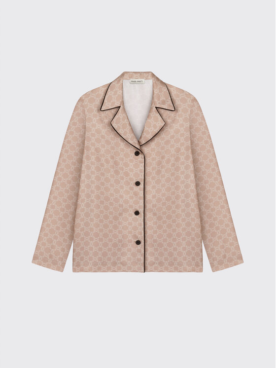 MARI PRETI MARI PRETI Blusa MONOGRAM M Beige Regular Fit