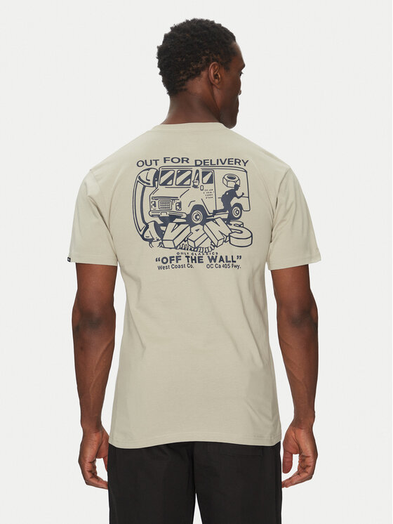 Vans Vans T-shirt Next Stop VN000NHPZUJ1 Bež Regular Fit