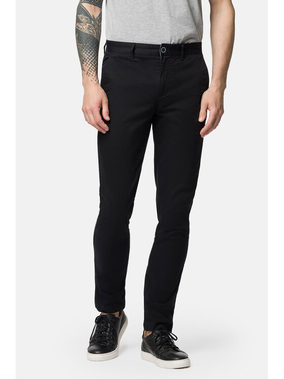 Lancerto Lancerto Spodnie materiałowe Nelson SP082123000011 Czarny Slim Fit