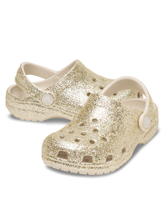 Crocs Crocs Şlapi Classic Chunky Glitter Clog K 211939 Auriu