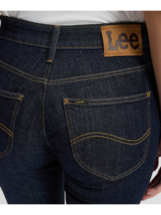 Lee Lee Jeansy 112370901 Granatowy Straight Leg