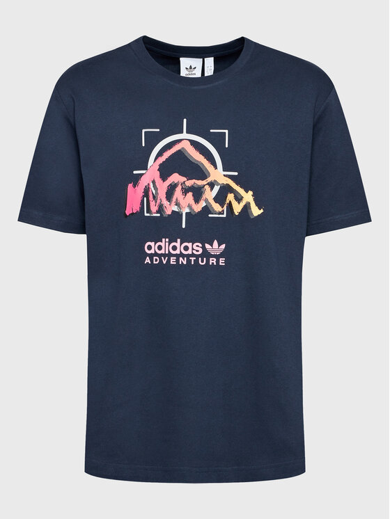 adidas adidas T-shirt Adventure Ride HK4981 Tamnoplava Relaxed Fit