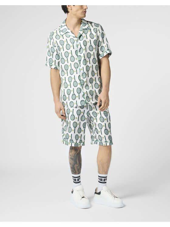 PHILIPP PLEIN PHILIPP PLEIN Szorty materiałowe 30488 Biały Regular Fit