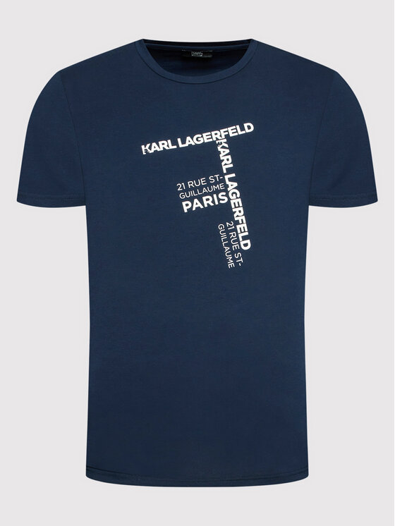 KARL LAGERFELD KARL LAGERFELD T-shirt Rue St Guillaume KL22MTS02 Blu scuro Regular Fit