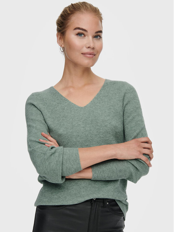 ONLY ONLY Пуловер Atia 15230147 Зелен Regular Fit