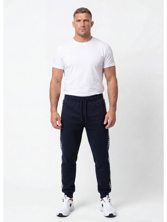 PITBULL PITBULL Spodnie dresowe ARBOR TAPE Granatowy Regular Fit