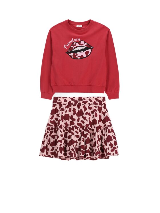 Coccodrillo Coccodrillo Komplet bluza i spódniczka WC6117415XXG-022 Kolorowy Regular Fit