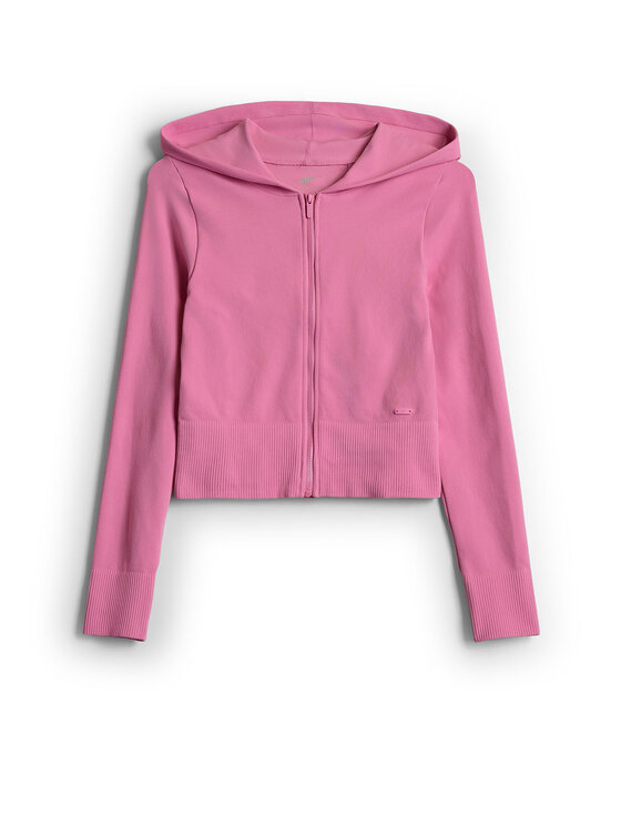 4F 4F Bluza ESSENTIAL Różowy jasny Slim Fit