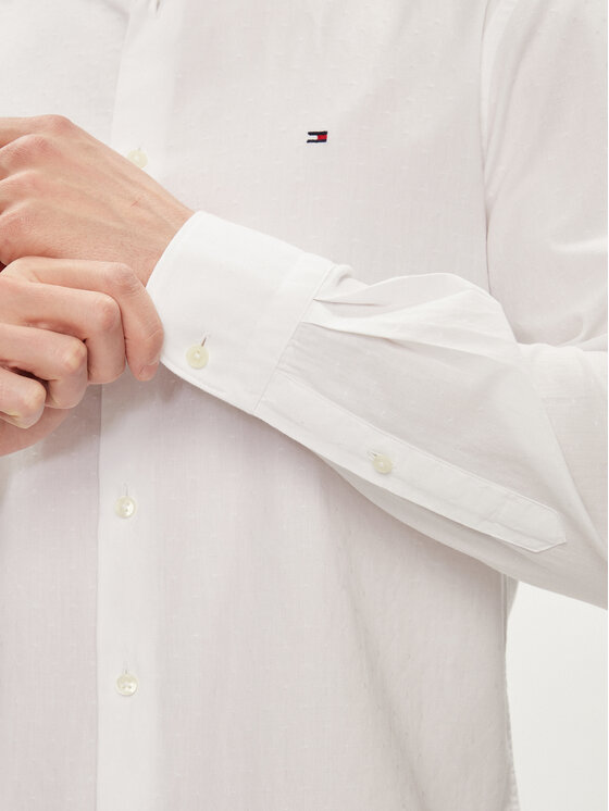 Tommy Hilfiger Tommy Hilfiger Košulja MW0MW34650 Bijela Slim Fit