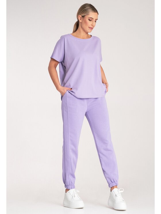 FIGL FIGL Tričko M1164 Fialová Regular Fit