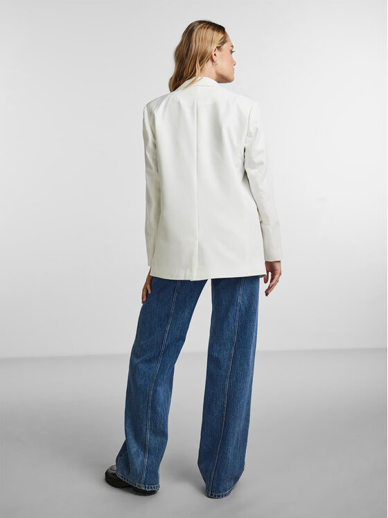 Pieces Pieces Giacca da abito Bossy 17114792 Bianco Oversize