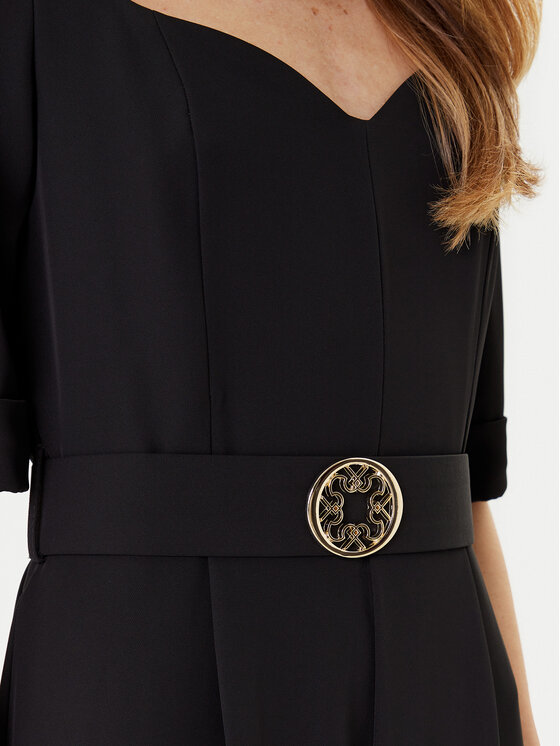 Rinascimento Rinascimento Kombinezon CFC0125323003 Czarny Wide Leg