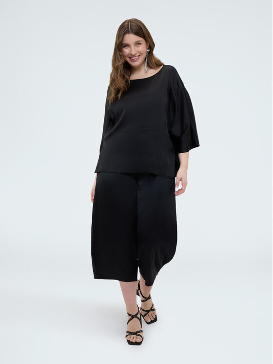 Fiorella Rubino Fiorella Rubino Spodnie materiałowe P021E000068N033 Czarny Cropp Fit