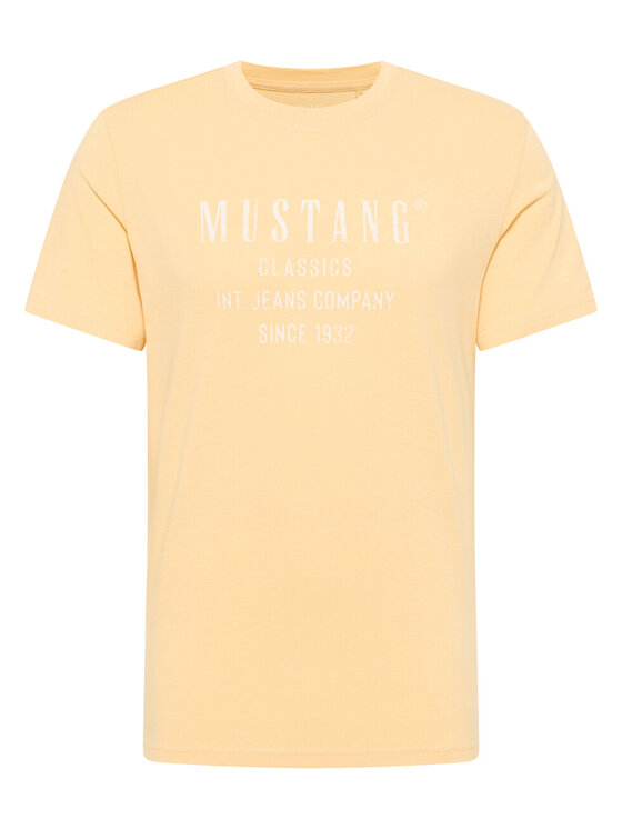 Mustang Mustang T-Shirt AUSTIN Żółty Regular Fit