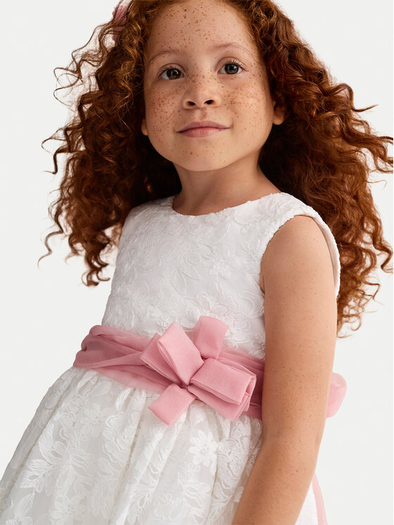 Abel & Lula Abel & Lula Sukienka elegancka 5035 Biały Regular Fit
