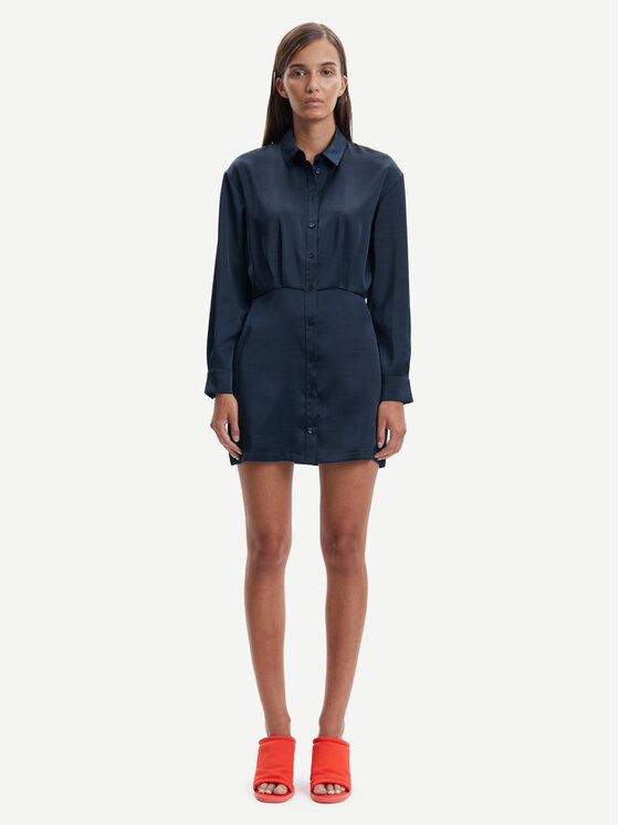 Samsøe Samsøe Samsøe Samsøe Košilové šaty Liza F22300193 Tmavomodrá Regular Fit
