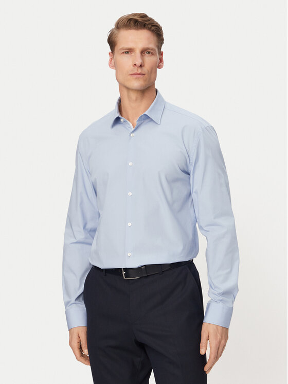 HUGO Cămașă Koey 50561154 Albastru celest Slim Fit