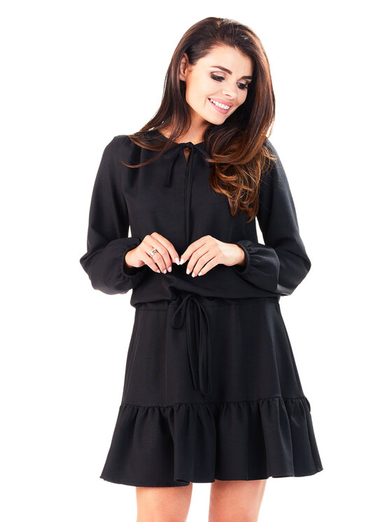 Infinite You Infinite You Sukienka letnia M143 Czarny Basic Fit