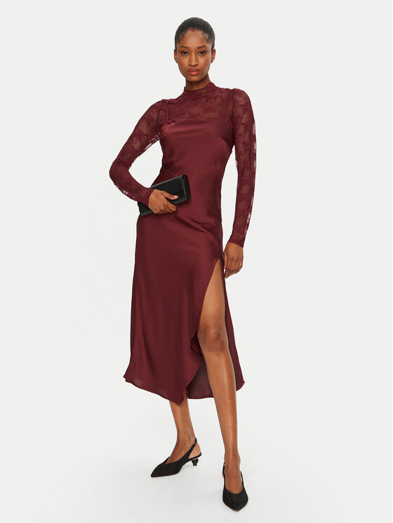 YAS YAS Sukienka koktajlowa Meels 26032597 Czerwony Regular Fit
