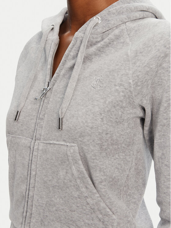 Juicy Couture Juicy Couture Світшот Madison JCWA122001 Сірий Slim Fit