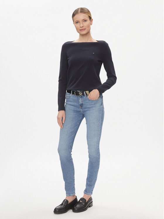 Tommy Hilfiger Tommy Hilfiger Sweater WW0WW42050 Sötétkék Regular Fit