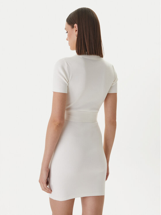 Guess Guess Strickkleid V6RK08 Z4642 Weiß Slim Fit