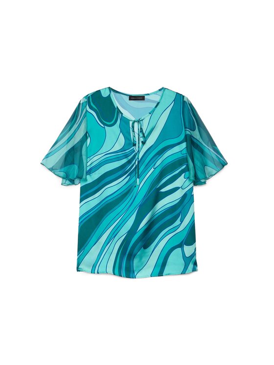 Fiorella Rubino Fiorella Rubino Blusa 2120T002506N0S5 Verde A-Line Fit